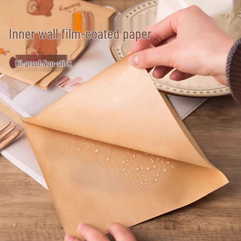 Jednorazowa papierowa torba odporna na olej na kanapki, hamburgery, naleśniki i artykuły śniadaniowe