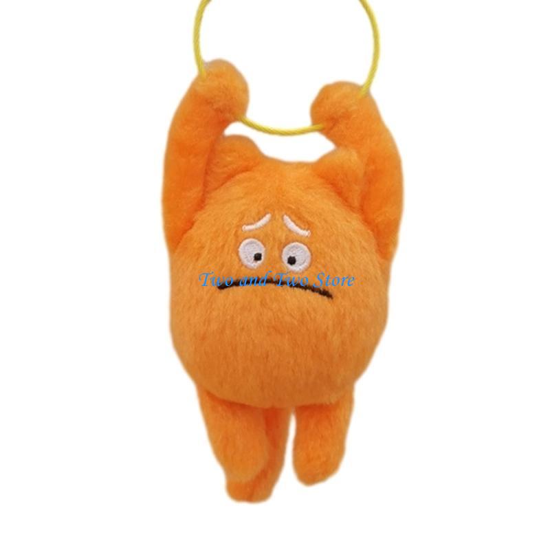 HX6F Cartoon Plush Stuffed Dolls Toy Korean Phone Chain Backpack Pendant Korean Keychain Y2K Fashion Jewelry Birthday