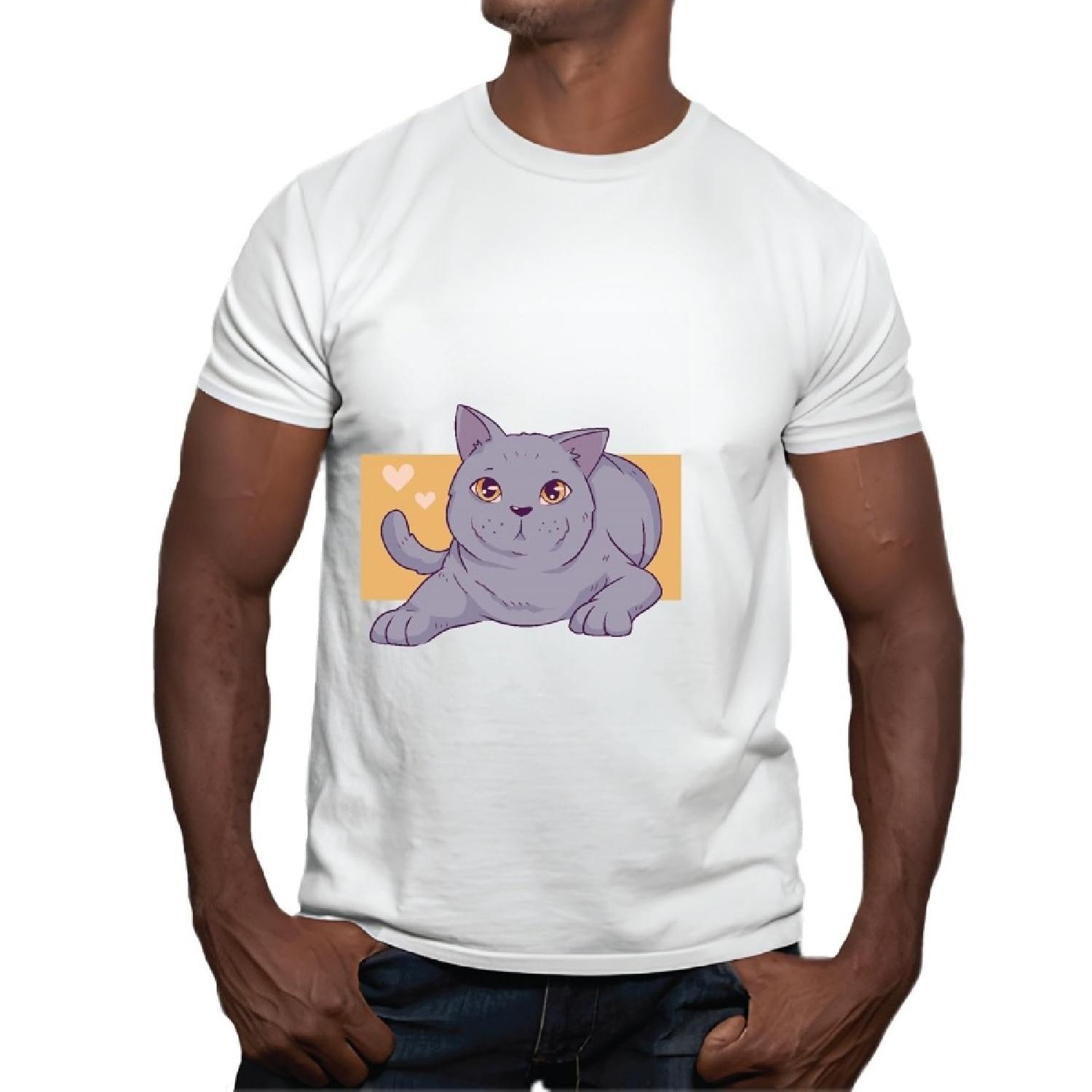 British Shorthair Cat Cat Lovers Men Women White Multicolor T shirt S