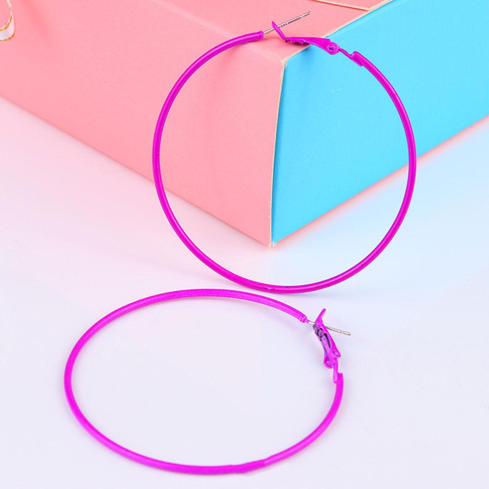 Large Earrings Female Style Earrings Spray Painted Candy Color Large Circle Fashion Personality Earrings