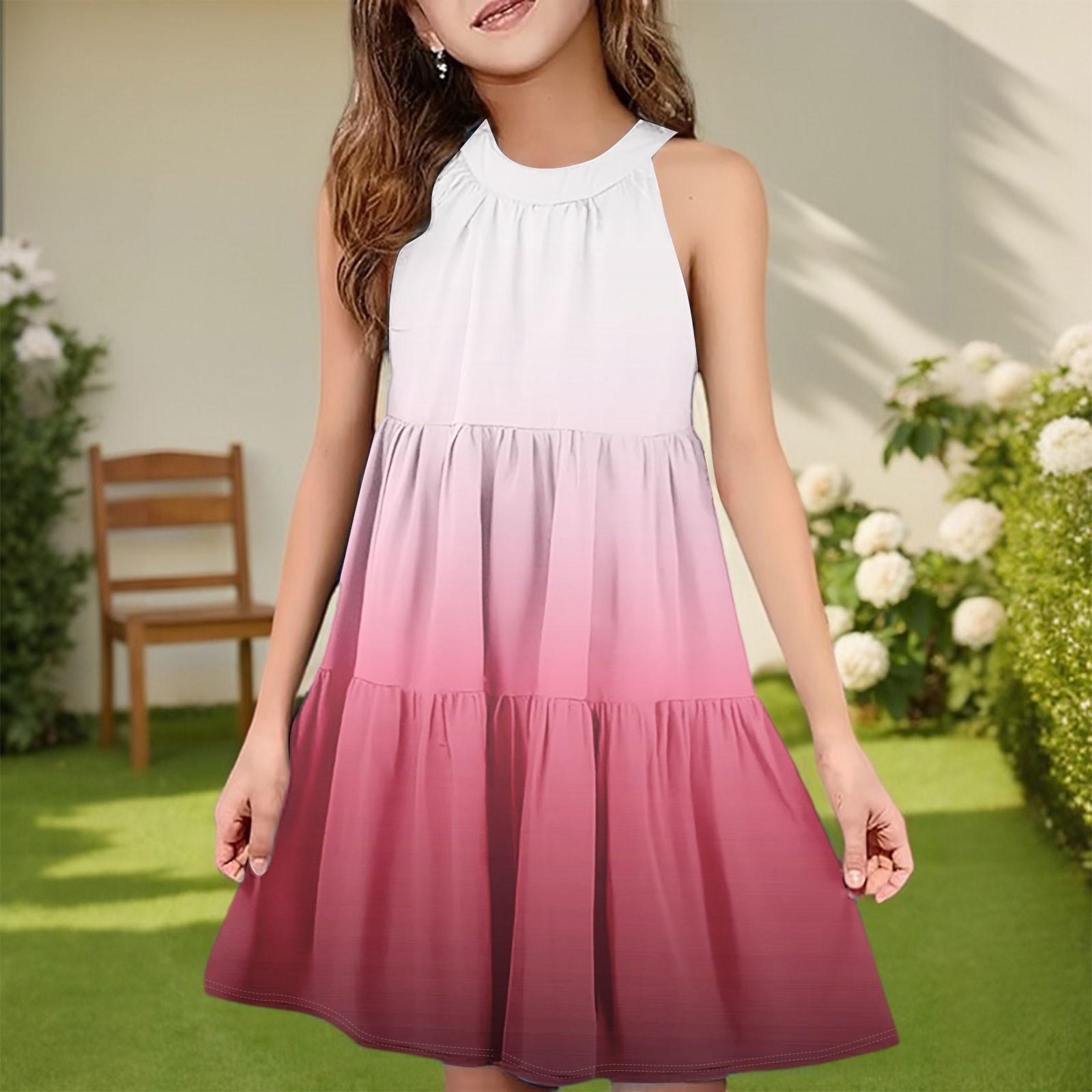 

Детское летнее повседневное модное платье без рукавов с круглым вырезом 160 арбуз красный