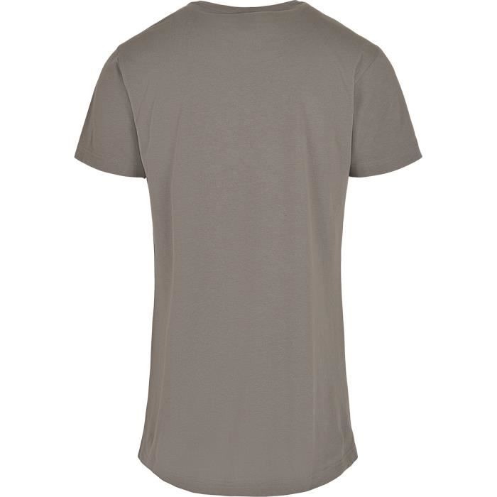 Tricou Lung Bărbați - URBAN CLASSICS - Gri - Croială Slim - 100% Bumbac