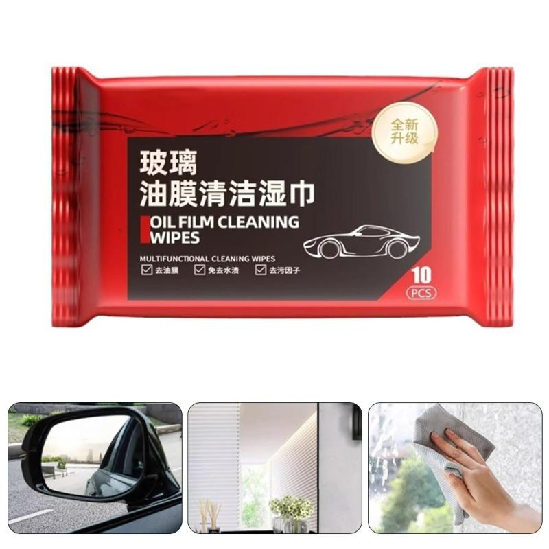 Vehicle Glass Oil Film Lifter Wipes Easy Cleaning Travel Friendly Designs Glass Oil Film Remover Auto Glass Clean Wipes