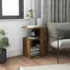 vidaXL Side Table Smoked Oak 36x30x56 Cm Wood-based Material