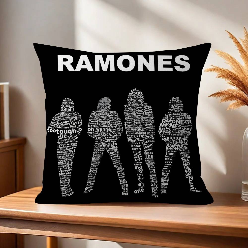 Poszewka na poduszkę kreskówka Prezent Poszewka na poduszkę Sypialnia Dom Sofa Krzesło Siedzenie Dekoracja poszewka na poduszkę Zespół Rockowy RRamones ANIME