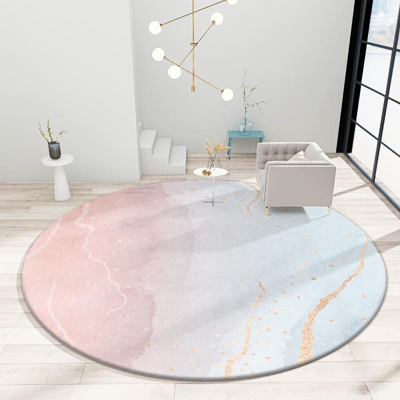 Japanese and Korean Style Round Rugs for Bedroom Decor Carpets for Living Room Decoration Teenager Home Carpet Sofa Area Rug Mat