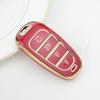 Car Key Cover Shell Fob Case Holder Bag for Hyundai Santa Fe Tucson 2022 NEXO NX4 Atos Solaris Prime Keyless Accessories