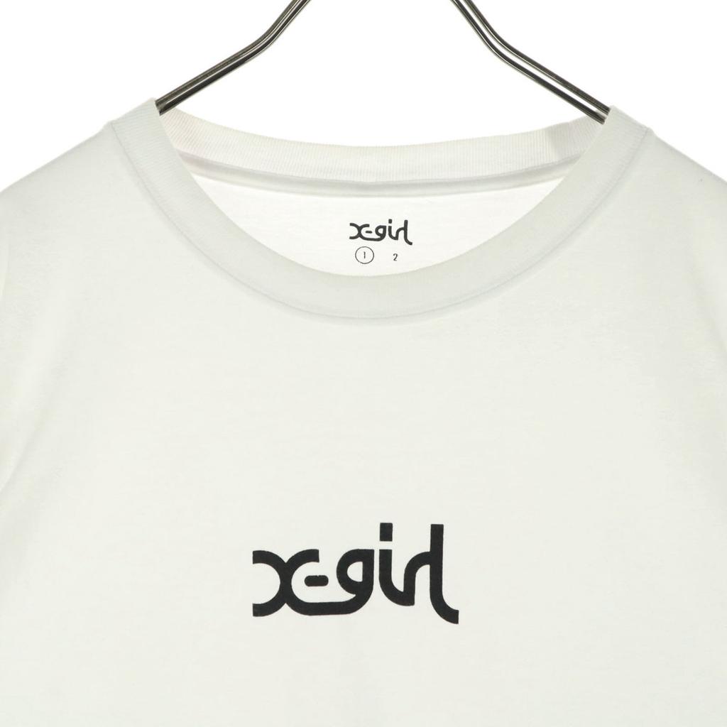 X-girl Short sleeve Round neck T-shirt S white Women Used