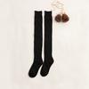 Autumn Winter Japanese Style Women's Over-the-Knee Wool Stockings Thickened Thigh Socks with Warm Knitted Crew Length Logo Body