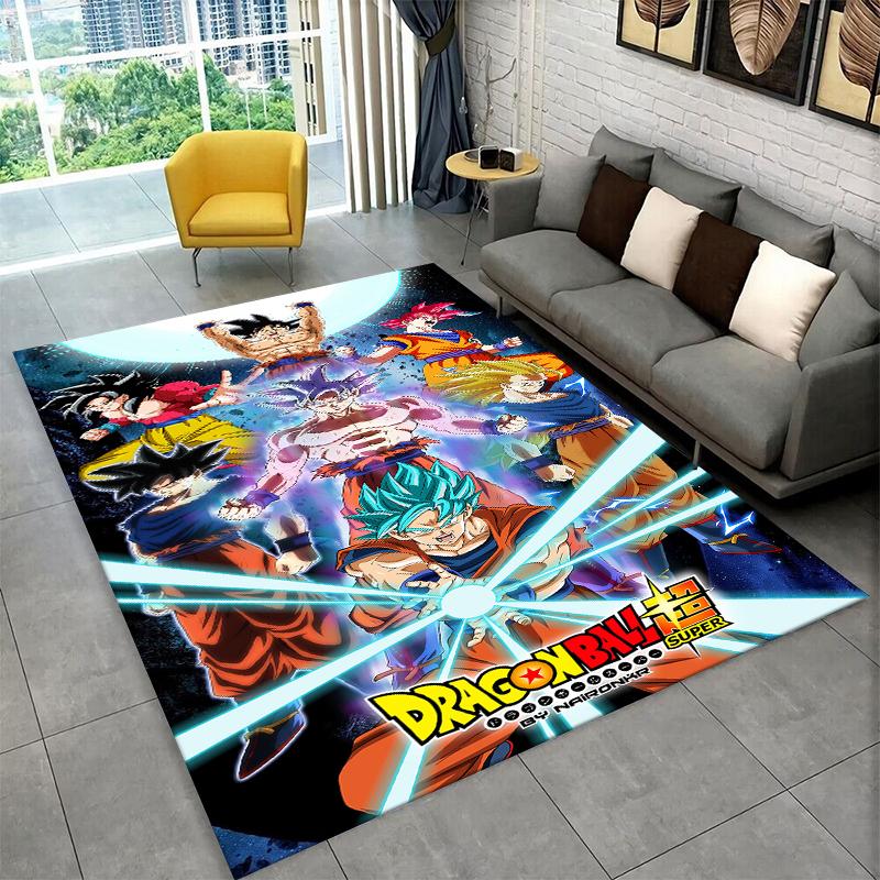 Retro Anime D-Dragon Ball Cartoon Game Non-Slip Area Rug for Living Room,Bedroom,Playroom,Carpet Floor Mat Home Decor Rug Kids