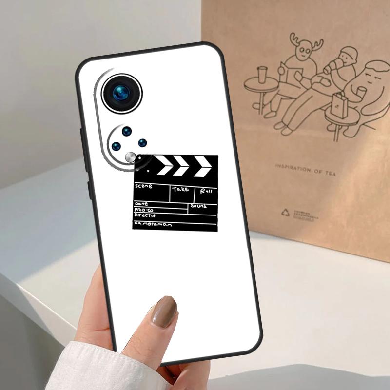 Cute Film Movie maker Clapper board For Honor Magic 8 7 6 5 Pro Case For Honor X9d X9c X9b X9a X8c X8b Win 200 400 50 70 90 Lite