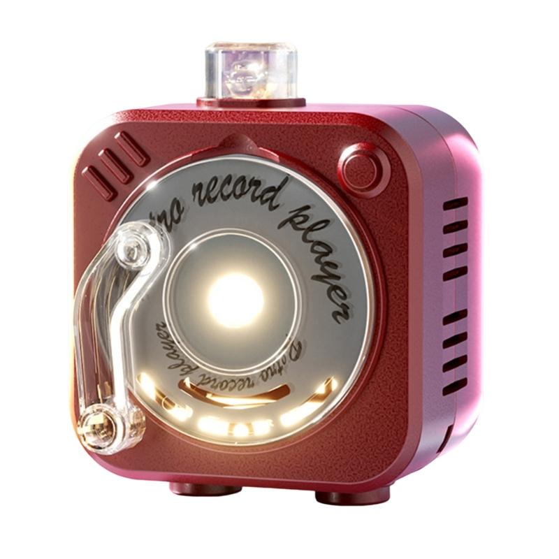 

Mini Turntable Player Mini Voice Player Keychain Playbacks Feature Adjustable Volumes Knob For Daily Travel Use