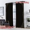 2D FLAT PRINTING 2pcs Curtains (Without Rod) Vintage Ornate Border Frame Popular Curtain Fabric Yarn Curtains Romantic Use for
