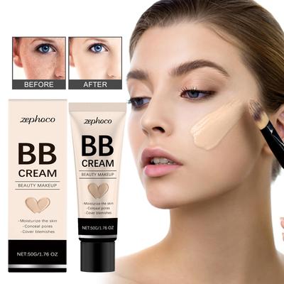 Natural Matte BB Cream - Lightweight Moisturizing Concealer for Even Skin Tone, Redness Blemishes, Non-Cakey Long-Lasting Wear