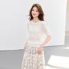 Srcr Women's Silk Blend Jacquard Knit T-Shirt