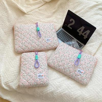 Chic Floral Ladies Laptop Bag with iPad Storage, Compatible with 11/13/15 Inch