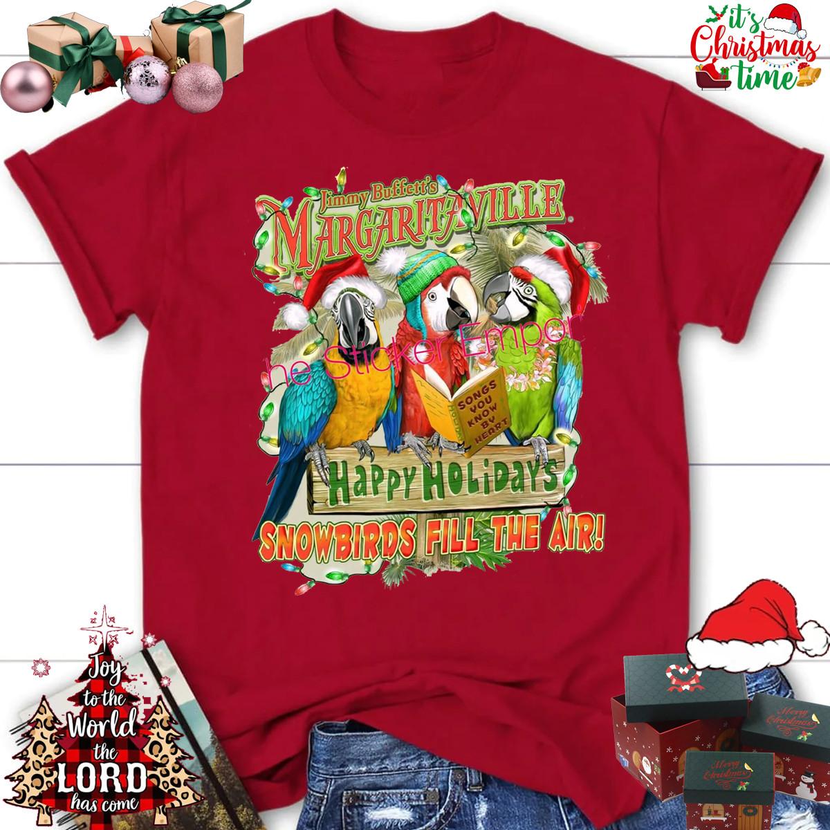 Happy Holiday’s Jimmy Buffett Margaritaville Christmas Shirt S-4XL GO1027 M