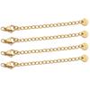 10pcs Stainless Steel Extension Chains with Lobster Clasps Connector Link Necklace Tail Making DIY Bracelet Accessories Supplies
