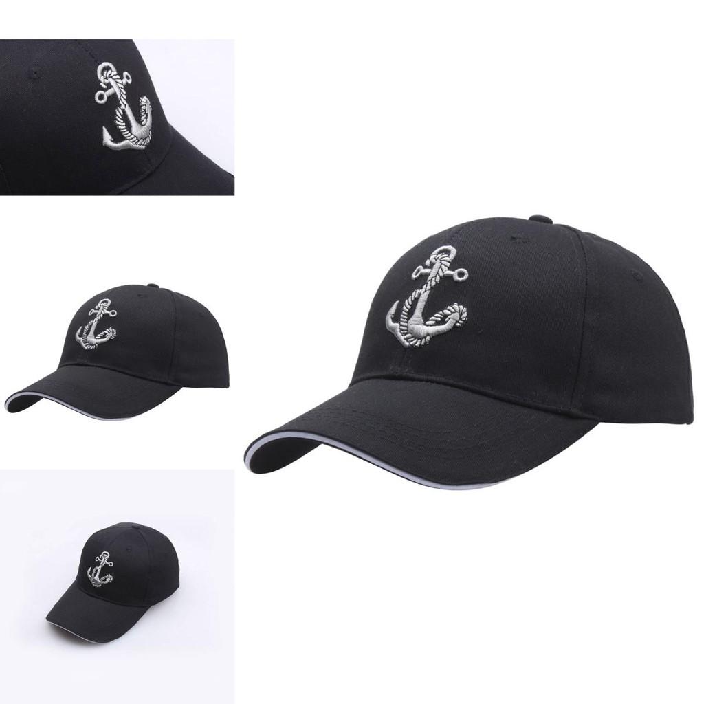 Stylish Men Women Baseball Hat With Embroidered Sailor Anchor For Outdoor Activities