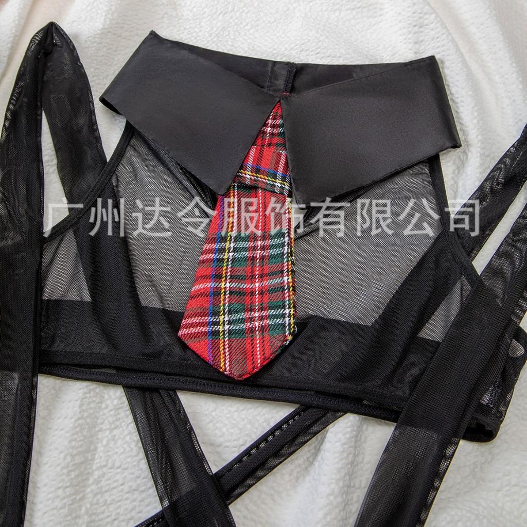 Europe and the United States popular sexy fun set uniform temptation underwear set three-piece set