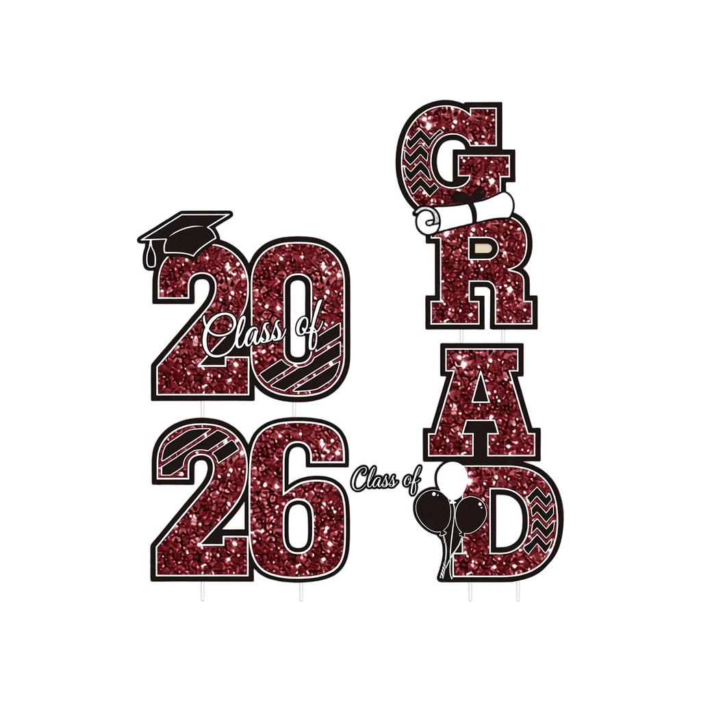 Class of 2026 Graduation Yard Sign, Stake Decoration for Outdoor Celebration