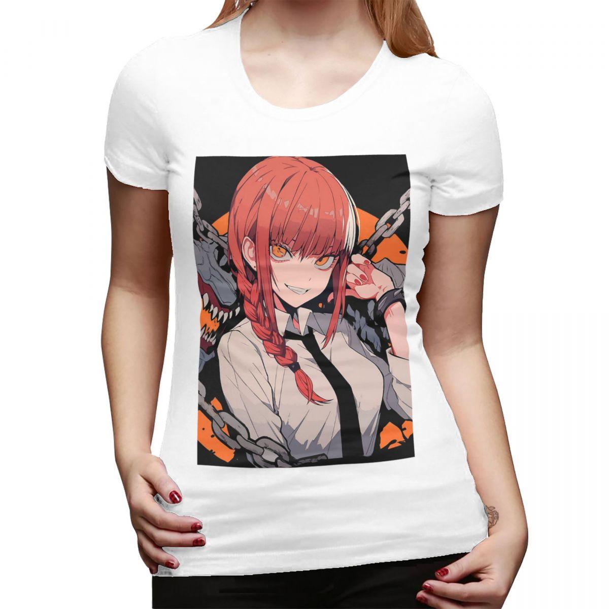 

Makima Chainsaw Unisex TShirt for Women ONeck Streetwear T Shirts Womens Short Sleeve Summer Clothes Tops S