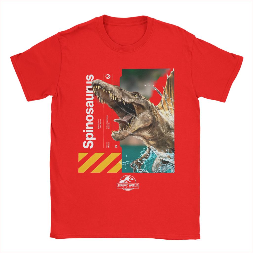 Jurassic Park Dinosaur World T Shirts Men's  Pure Cotton Casual T-Shirts Crew Neck  Tee Shirt Short Sleeve Clothes Classic