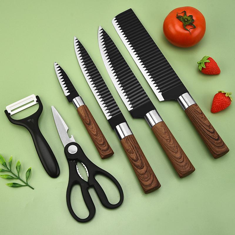Stainless Steel Kitchen Knife Set Six Piece Set of Gift Boxes