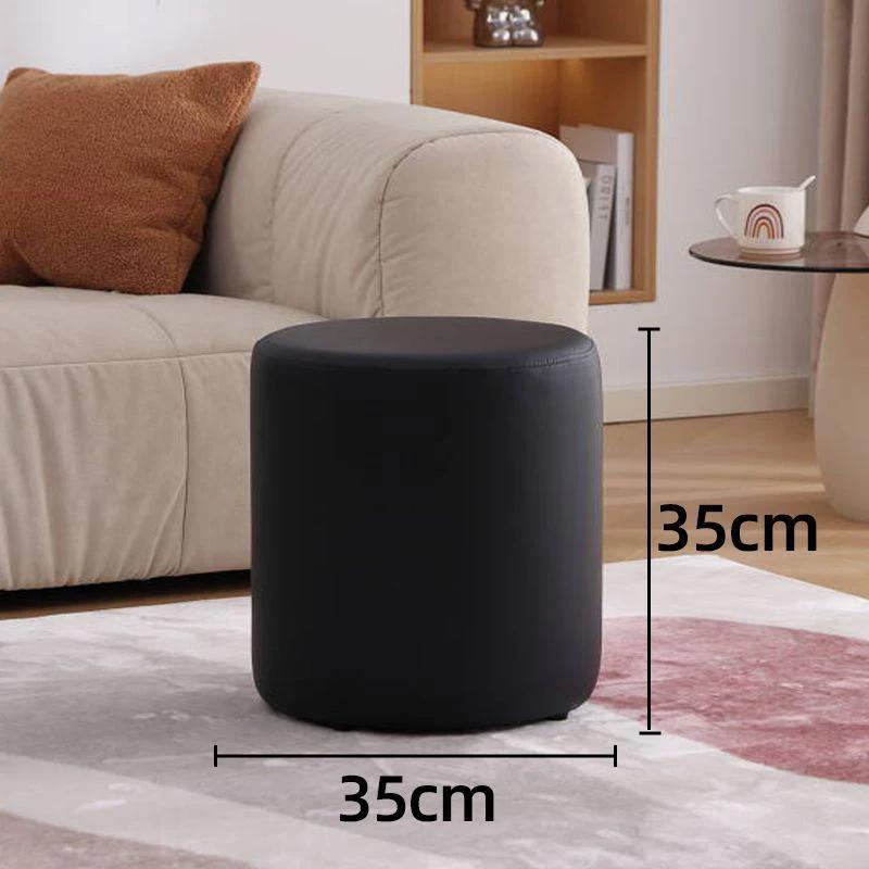 Wooden Ottomans Living Room Nordic Vanity Stool Modern Low Step Stools Office Decorative Ottoman Pouf Aesthetic Room Furnitures