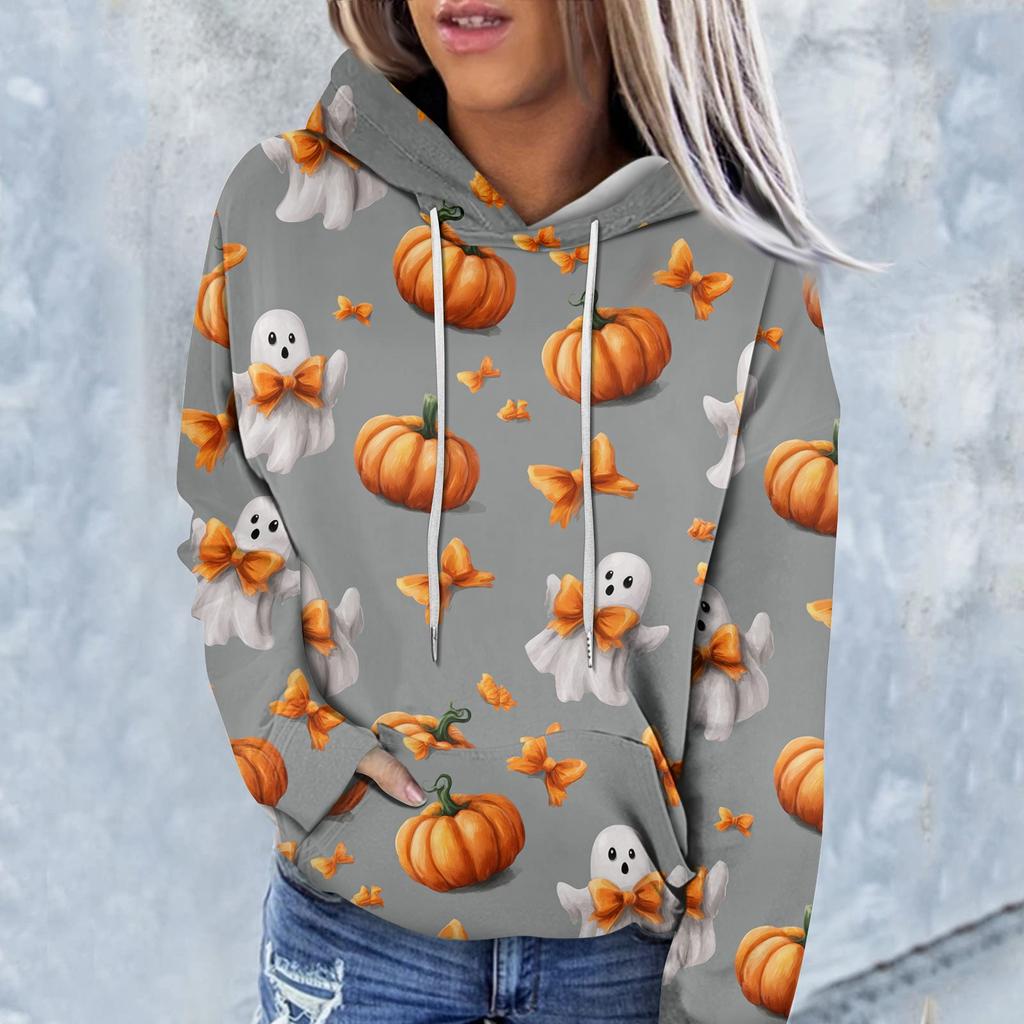 Women's Hoodies Sweatshirts Clothes Teen Girl Casual Sweater Pullover With Pockets Halloween