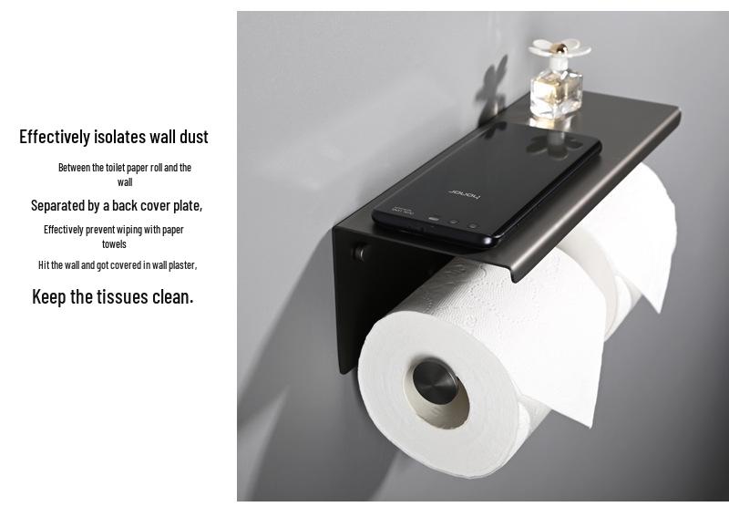 Stainless Steel Multifunctional Mobile Phone and Toilet Paper Holder