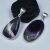 Amethyst Oval-Pear 925 Silver Pendant Healing Stone 87.65 Ct CERTIFIED Gemstone AR-1739-S