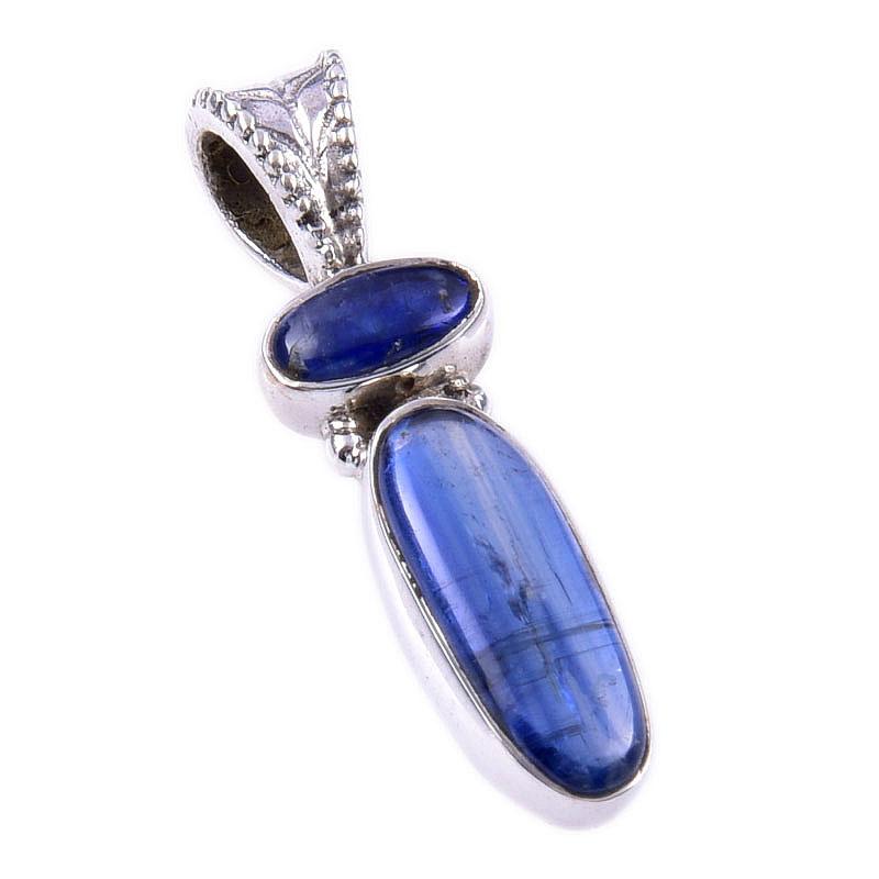 Natural Kyanite 925 Solid Sterling Silver Gift Jewelry Pendant 1.25'' A0L92