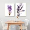 Abstraktní botanické fialové levandulové a šeříkové tisky Květiny Malba Nástěnné umění Plátno Malba Pokoj Domácí dekorace Bez rámu