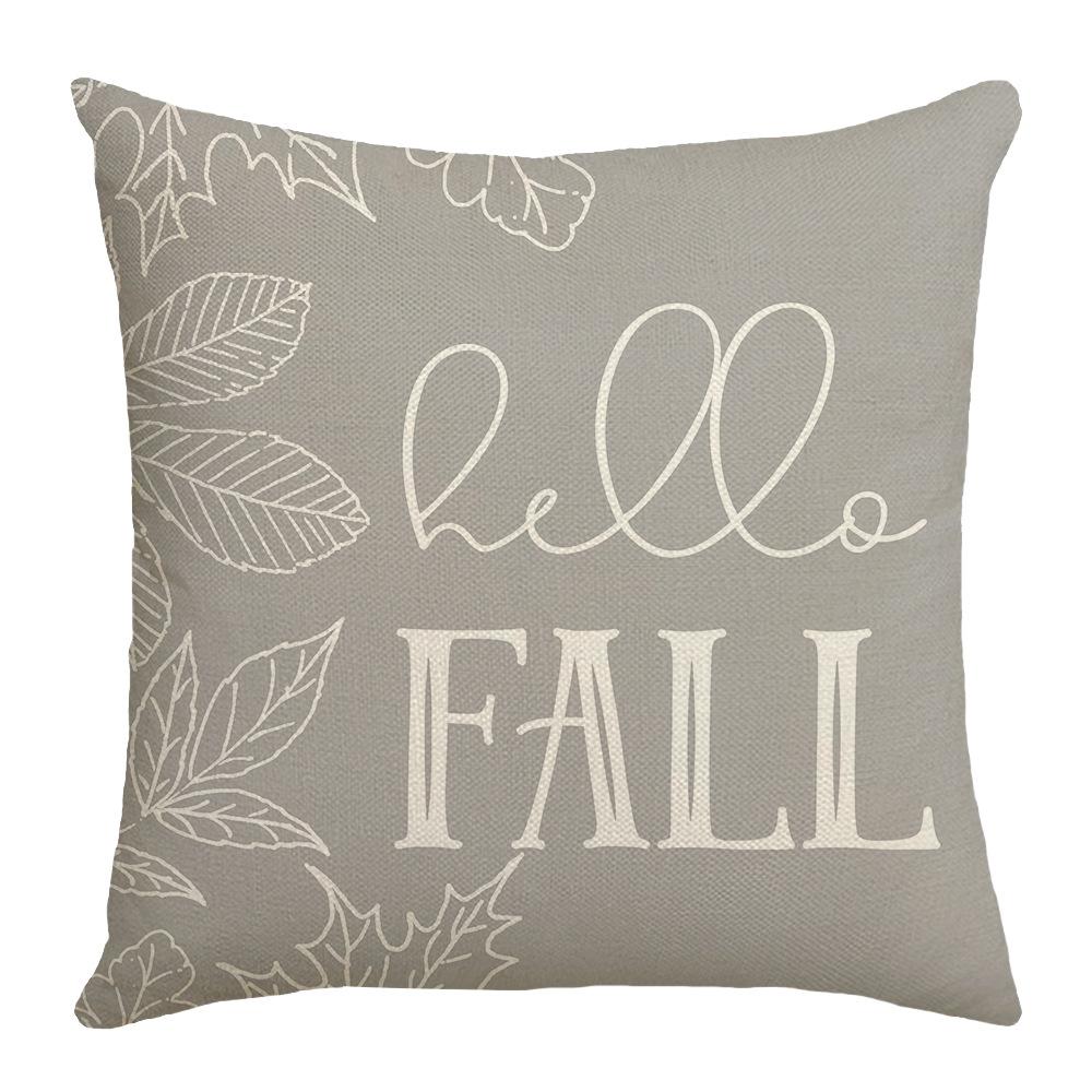 New Style Pillow Case for Home Living Room Bedroom Sofa Decoration Printed Letter Pillow Case Pumpkin Maple Leaf Element