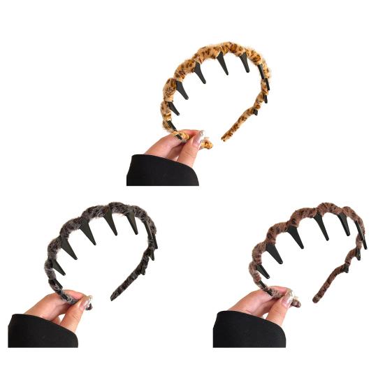 1/3ks Dámská čelenka Široká Elastická Protiskluzová Design se Zuby Obruč do Vlasů Čelenka Nestahující Vlasy Vlasové Doplňky