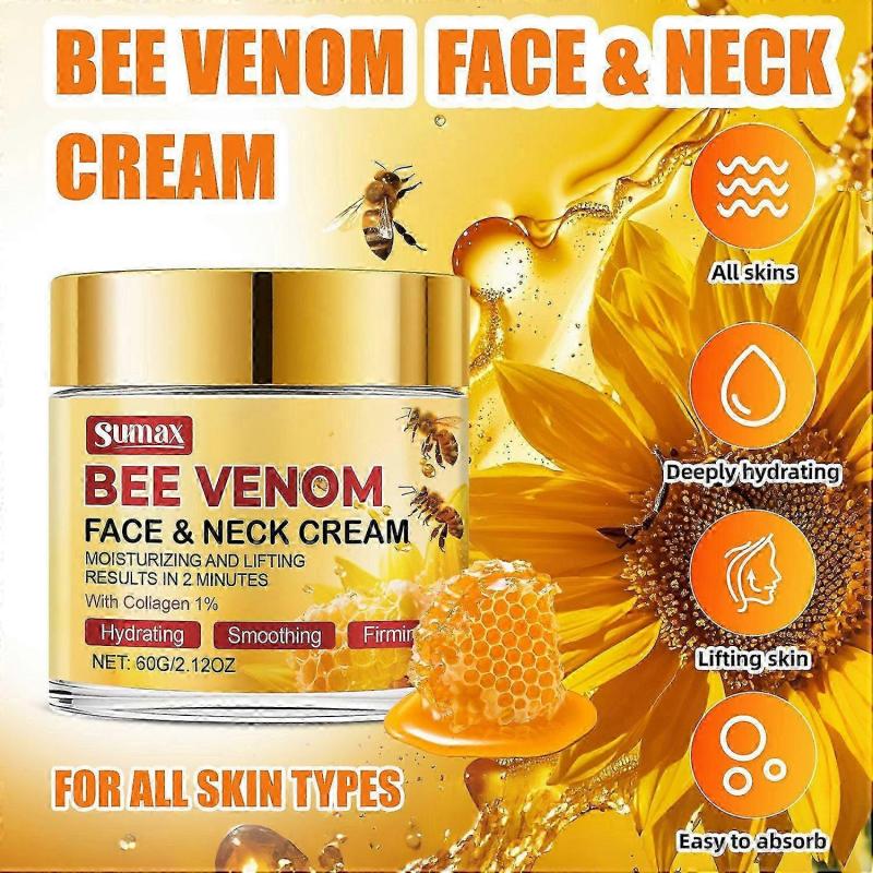 Bienenstich-Gesichts- und Halscreme, Bienenstich-Faltenentfernungscreme, Bienenstich-Anti-Aging-Straffungscreme, Feuchtigkeitsspendend, Hydrierend, Bienenstich-Lift & Firm Creme