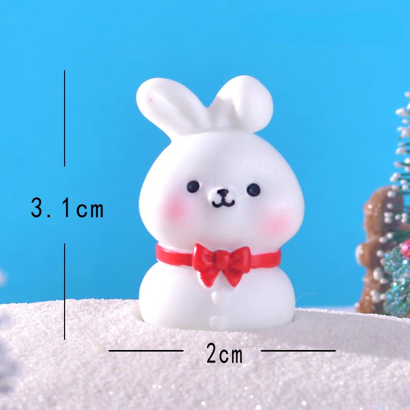 

Украшение Снежная СценаДед Мороз Домашние УкрашенияПоделки из Смолы Маленькие Украшения Little rabbit