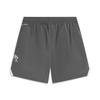 Li Ning Badfive Basketball Series Letter Print Mid Waist Drawstring Straight Casual Shorts Men Shorts Graphite-Grey AKSU109-2