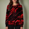 Women's Casual Fashion Single Breasted  Halloween Graphic Printed Nurses Tops