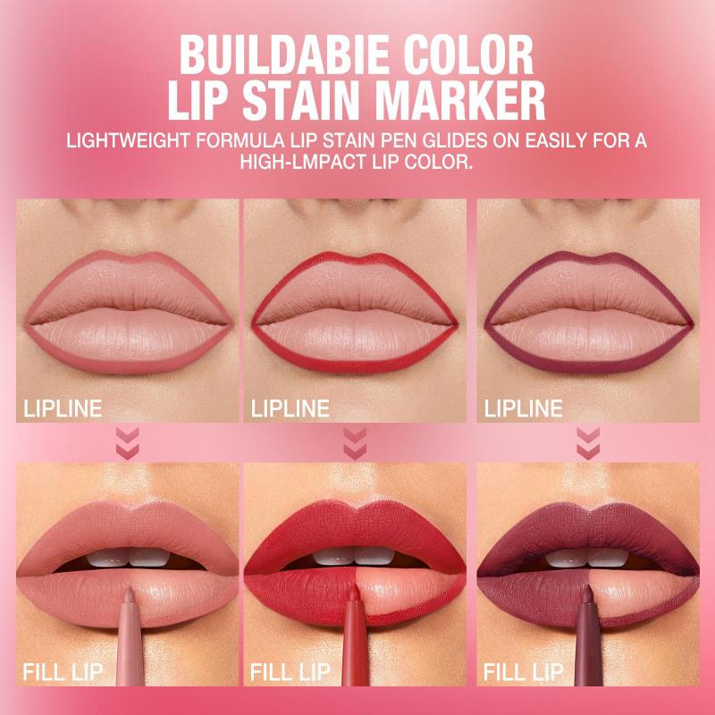 Matita Labbra Opaca 12 Colori Impermeabile Stain Labbra Volumizzante Rossetto Nude Naturale Rosa Matita Labbra Contorno Labbra Professionale Trucco Contorno