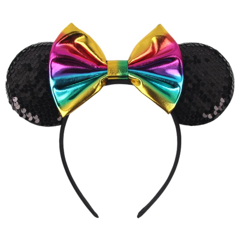 Disney Glänzendes Schloss Mausohren Stirnband Jungen Mädchen Festival Party Cosplay Haarband Frauen DIY Haarschmuck Cartoon Geschenk