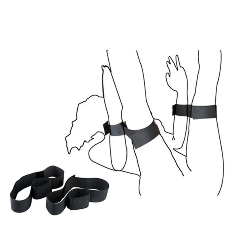 Adults Erotic Bondage Bed Games Sex Equipment Set of Nylon Restraints Handcuffs Ankle Cuffs for Fetish Bdsm Slave Role Play