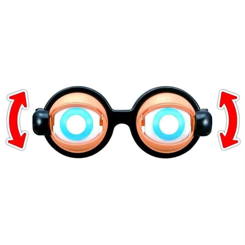 Funny Blinky Crazy Eye Glasses With Creative Moving Eyeballs Safe Plastic Material For Kids Birthday Party Cosplay Prank Games