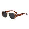 Retro cat eye sunglasses women's round face thin advanced sunglasses old money wind UV protection glasses