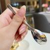 Stainless Steel Round Spoon, Bird's Nest White Ear Spoon, Honey Dessert, Wedding Ornament, Mixing Spoon, Coffee Spoon, 5Pcs