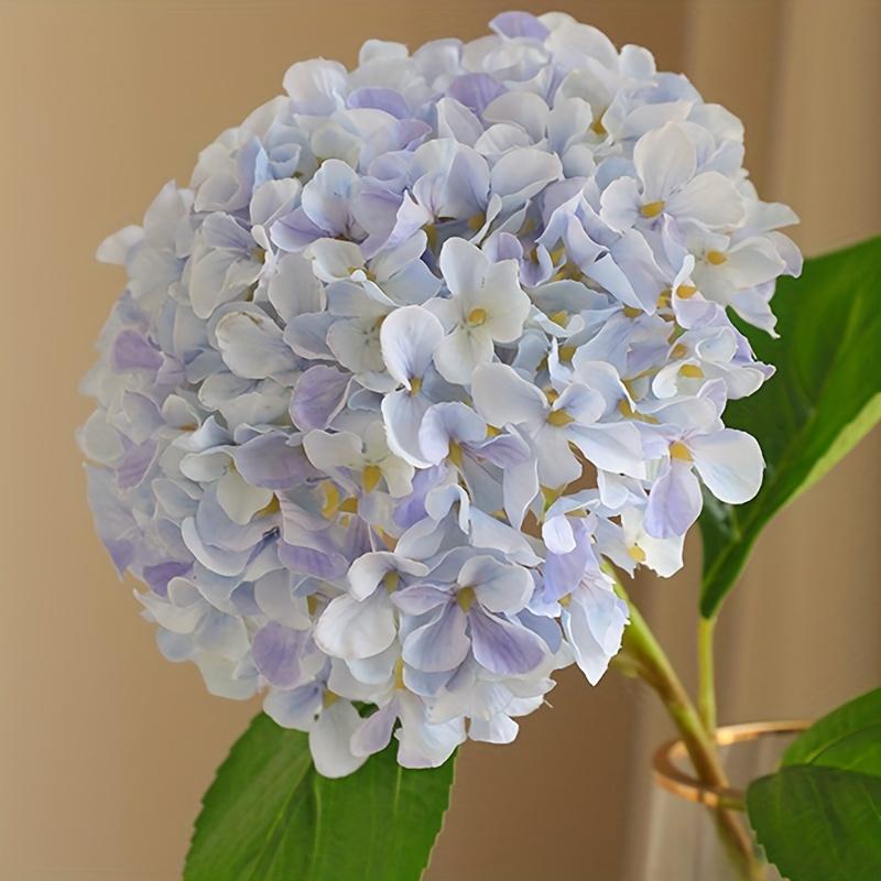Vibrant Pink Artificial Flowers - 3pcs Realistic Hydrangea Bouquet with Green Stems - for Home, Wedding, Office, and Holiday Decor