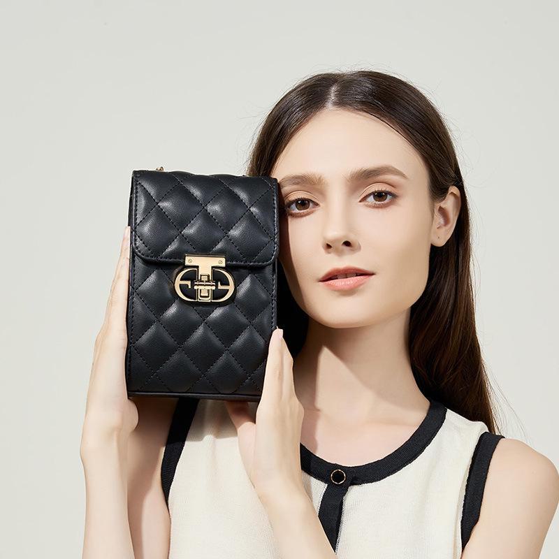 2024 Women's Genuine Leather Mini Crossbody Bag - Stylish Summer Chain Bag