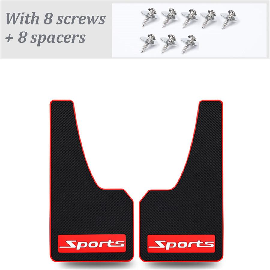 

2PCS Car SUV Truck Mud Flap Universal Mudguards Fender Sport Styling Black & Red