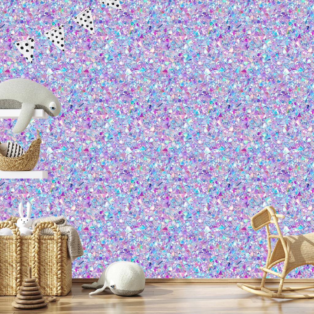Iridescent glitter wallpaper blue and lavender 50x1000